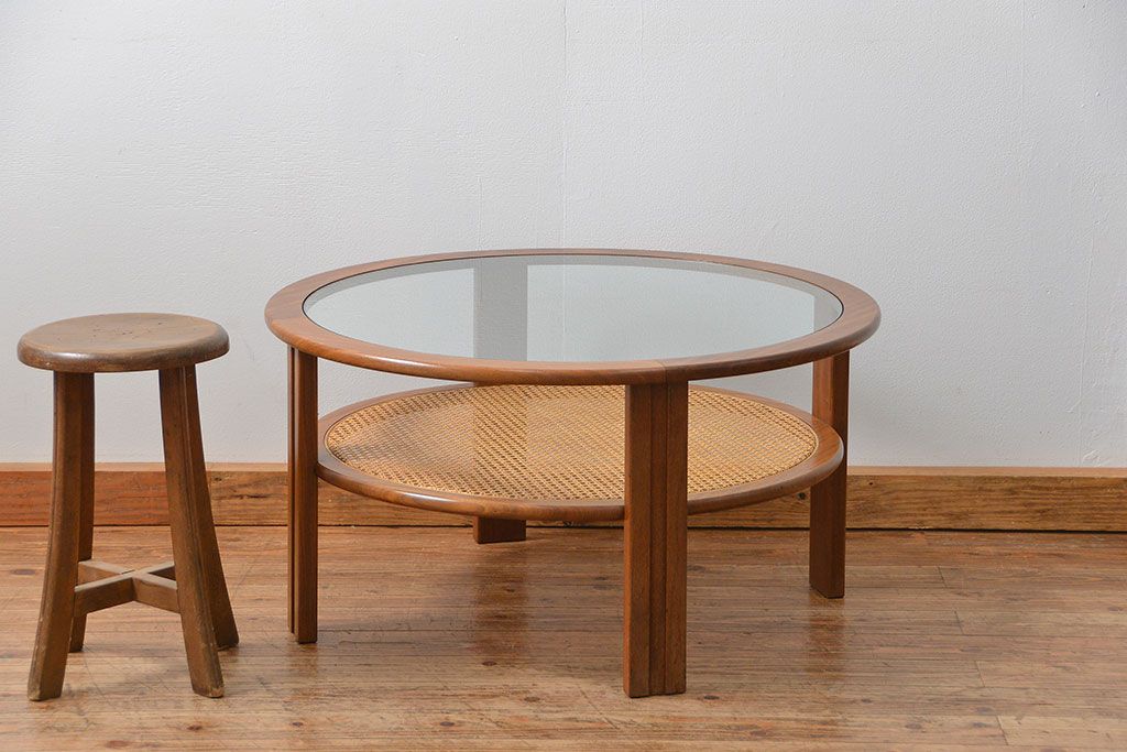 北欧家具 1960年頃 北欧ビンテージ センターテーブル(ラウンドテーブル、コーヒーテーブル)