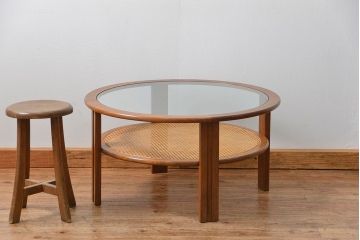 北欧家具 1960年頃 北欧ビンテージ センターテーブル(ラウンドテーブル、コーヒーテーブル)