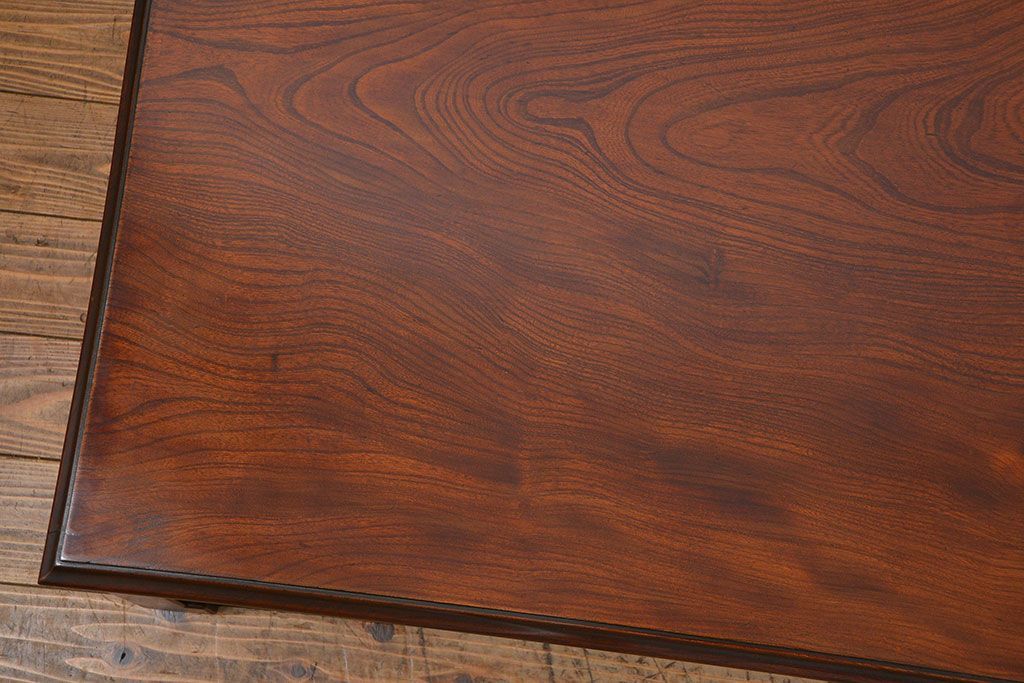 アンティーク家具　古民具・骨董 総欅材のシンプルでモダンな座卓(テーブル、机)