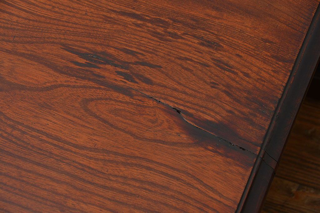 アンティーク家具　古民具・骨董 総欅材のシンプルでモダンな座卓(テーブル、机)