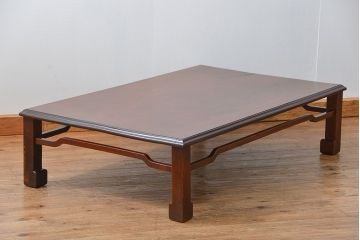 アンティーク家具　古民具・骨董 総欅材のシンプルでモダンな座卓(テーブル、机)