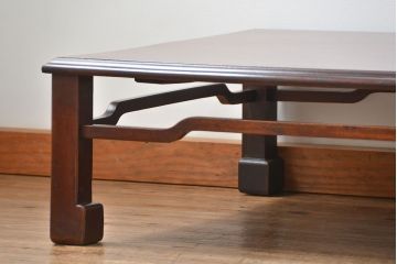 アンティーク家具　古民具・骨董 総欅材のシンプルでモダンな座卓(テーブル、机)
