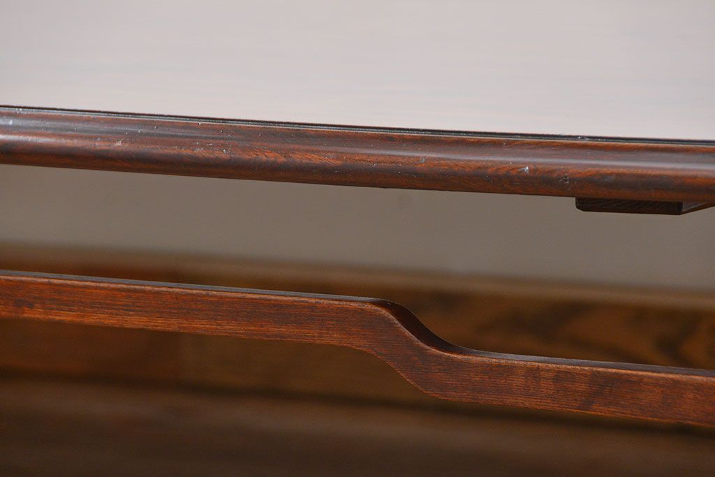 アンティーク家具　古民具・骨董 総欅材のシンプルでモダンな座卓(テーブル、机)