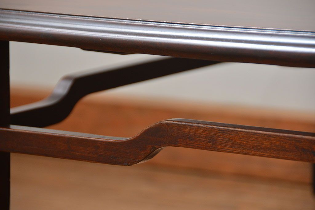 アンティーク家具　古民具・骨董 総欅材のシンプルでモダンな座卓(テーブル、机)