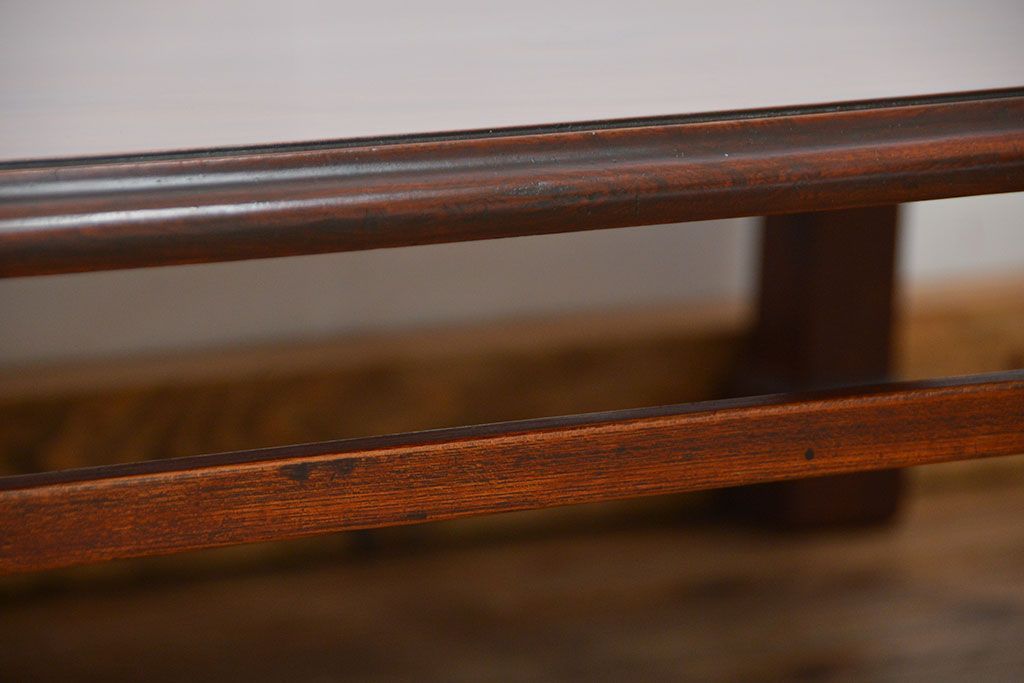 アンティーク家具　古民具・骨董 総欅材のシンプルでモダンな座卓(テーブル、机)