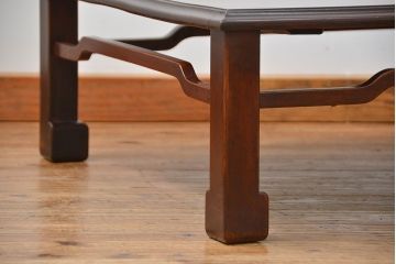 アンティーク家具　古民具・骨董 総欅材のシンプルでモダンな座卓(テーブル、机)