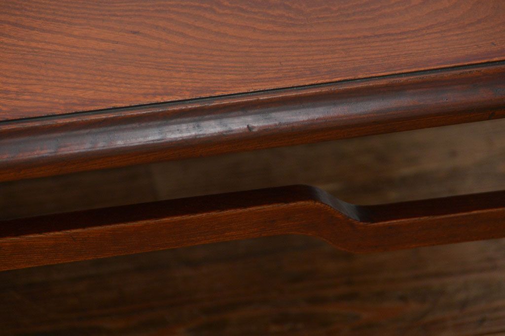 アンティーク家具　古民具・骨董 総欅材のシンプルでモダンな座卓(テーブル、机)