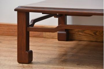 アンティーク家具　古民具・骨董 総欅材のシンプルでモダンな座卓(テーブル、机)