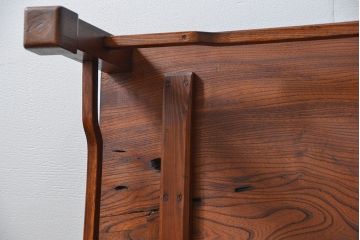 アンティーク家具　古民具・骨董 総欅材のシンプルでモダンな座卓(テーブル、机)