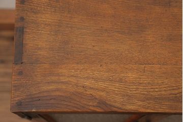 アンティーク家具　アンティーク 古い栓材の小さなダイヤガラス本箱(2) (収納棚)