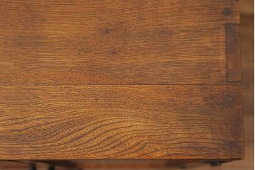 アンティーク家具　アンティーク 古い栓材の小さなダイヤガラス本箱(2) (収納棚)