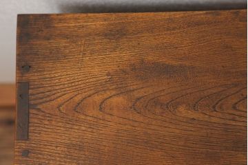 アンティーク家具　アンティーク 古い栓材の小さなダイヤガラス本箱(2) (収納棚)