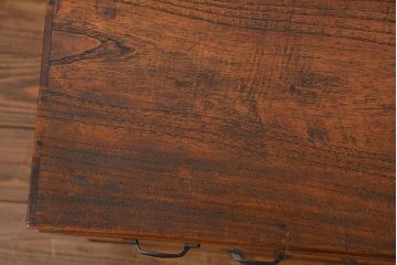 アンティーク家具　アンティーク 古い木のシンプルな6杯小引き出し(ドロワー、チェスト)