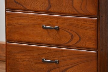 アンティーク家具　アンティーク 古い木のシンプルな6杯小引き出し(ドロワー、チェスト)