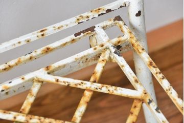 アンティーク家具　イギリスアンティーク シャビーな折り畳みガーデンチェア(1)(椅子・イス)