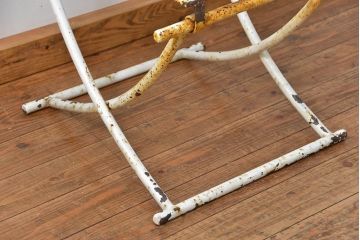 アンティーク家具　イギリスアンティーク シャビーな折り畳みガーデンチェア(1)(椅子・イス)