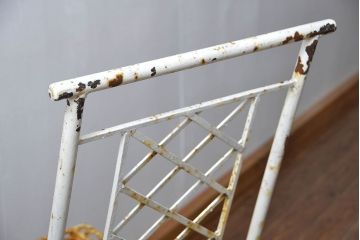 アンティーク家具　イギリスアンティーク シャビーな折り畳みガーデンチェア(1)(椅子・イス)