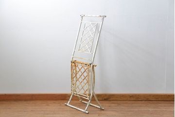 アンティーク家具　イギリスアンティーク シャビーな折り畳みガーデンチェア(1)(椅子・イス)