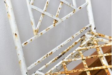 アンティーク家具　イギリスアンティーク シャビーな折り畳みガーデンチェア(1)(椅子・イス)