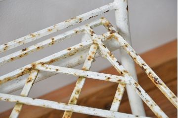アンティーク家具　イギリスアンティーク シャビーな折り畳みガーデンチェア(3)(椅子・イス)