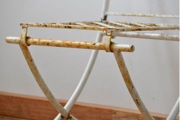 アンティーク家具　イギリスアンティーク シャビーな折り畳みガーデンチェア(3)(椅子・イス)