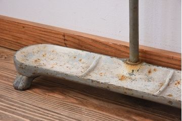 アンティーク雑貨　フランスアンティーク　鋳物製!シャビーで重厚な傘立て(アンブレラスタンド)