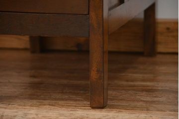 アンティーク家具　アンティーク 古い栗材とブナ材の片袖机(デスク、在宅ワーク、在宅用テーブル)