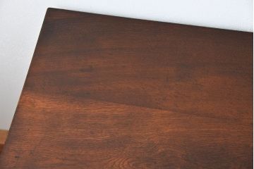 アンティーク家具　古いナラ材の上質なカウンター式 アンティーク片袖机(テーブル、デスク、在宅ワーク、在宅用、レジ台)