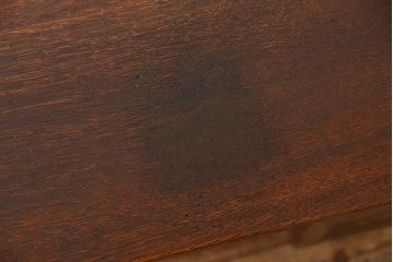 アンティーク家具　古いナラ材の上質なカウンター式 アンティーク片袖机(テーブル、デスク、在宅ワーク、在宅用、レジ台)