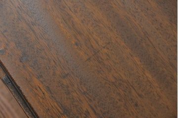 レトロ家具　昭和レトロ 古い木の使い込まれた文机(テーブル、デスク、在宅ワーク、在宅用)