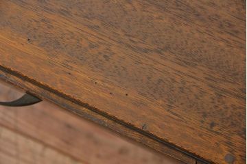 レトロ家具　昭和レトロ 古い木の使い込まれた文机(テーブル、デスク、在宅ワーク、在宅用)