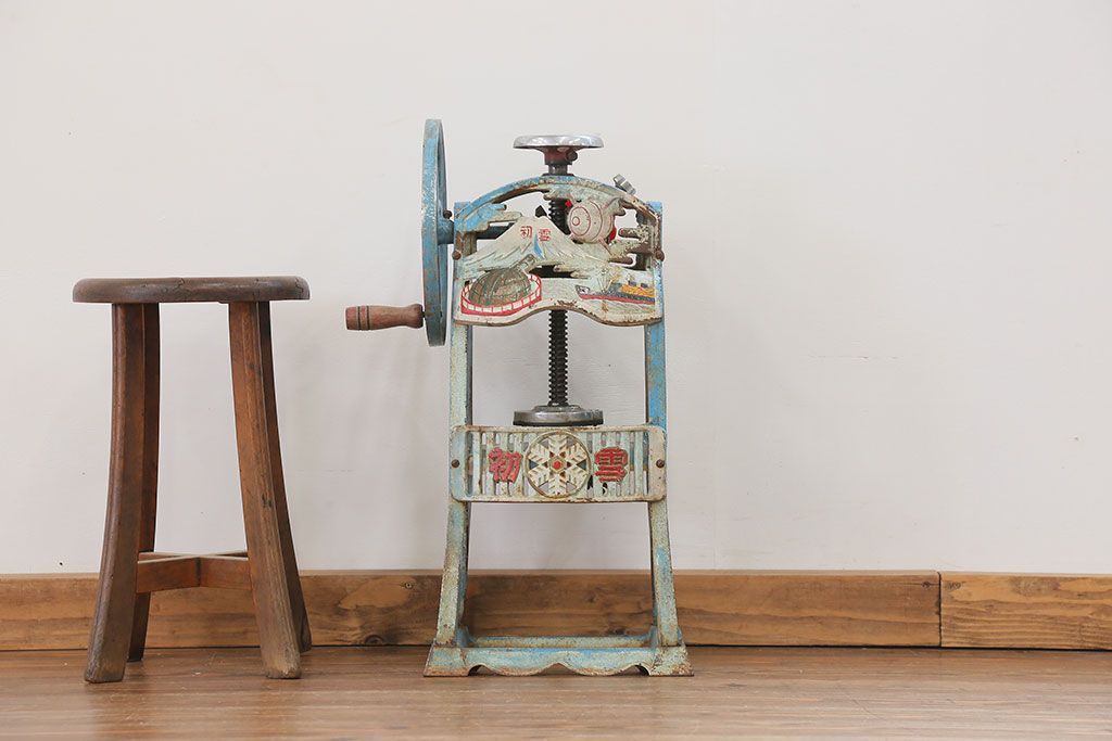 アンティーク雑貨　昭和レトロ 古い手回しかき氷機