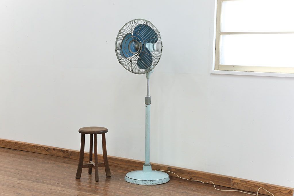 アンティーク雑貨　昭和レトロ 大きなスタンド付き扇風機