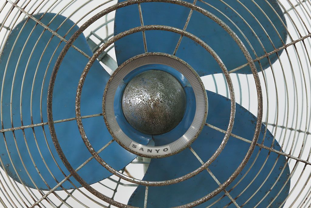 アンティーク雑貨　昭和レトロ 大きなスタンド付き扇風機