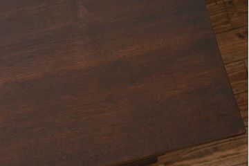 アンティーク家具　アンティーク タモ材とブナ材のシックな片袖机(テーブル、デスク、在宅ワーク、在宅用)