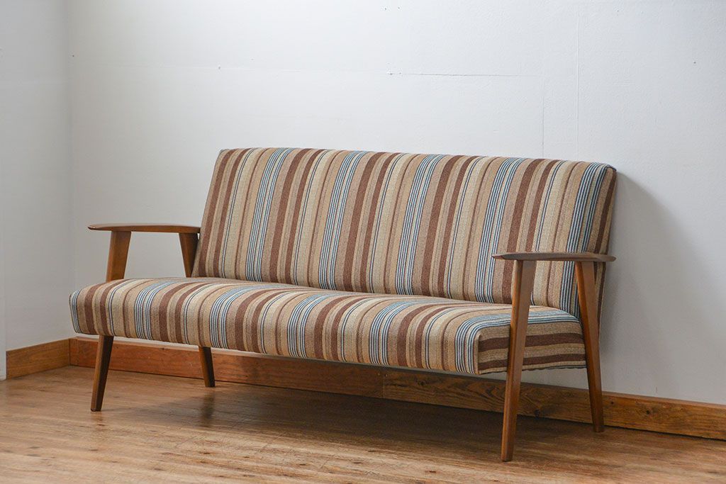 長椅子 ベンチ ソファ 昭和レトロ 当時物 インテリア アンティーク