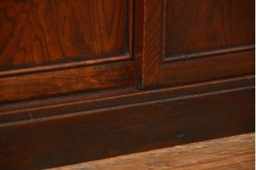 アンティーク家具　古民具・骨董 古い欅材と栗材の小振りな置き床(置床、ローボード)