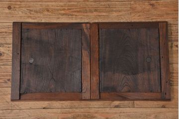 アンティーク家具　前面欅材でつくられた歴史ある四尺水屋箪笥(食器棚)