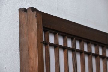 大正ロマン 珍品 菱形模様のガラス障子戸2枚セット(ガラス戸、和風建具)