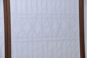 大正ロマン 珍品 菱形模様のガラス障子戸3枚セット(ガラス戸、和風建具)