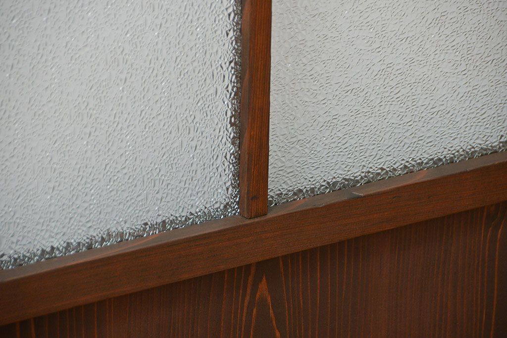 大正ロマン 珍品 菱形模様のガラス障子戸4枚セット(ガラス戸、和風建具)