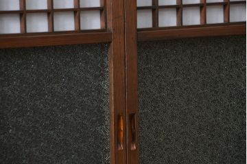 大正ロマン 珍品 菱形模様のガラス障子戸4枚セット(ガラス戸、和風建具)