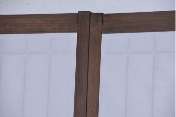 大正ロマン 珍品 菱形模様のガラス障子戸4枚セット(ガラス戸、和風建具)