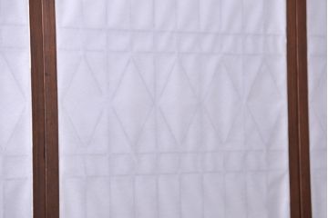 大正ロマン 珍品 菱形模様のガラス障子戸4枚セット(2) (ガラス戸、和風建具)