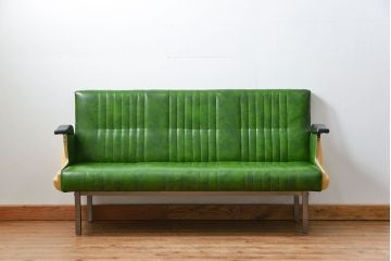 レトロ家具　昭和レトロ 極めて珍しい1960年代 ミッドセンチュリーソファ(ベンチ)