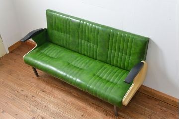 レトロ家具　昭和レトロ 極めて珍しい1960年代 ミッドセンチュリーソファ(ベンチ)