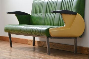 レトロ家具　昭和レトロ 極めて珍しい1960年代 ミッドセンチュリーソファ(ベンチ)