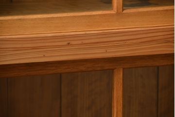 アンティーク家具 アンティーク 古い木味の繊細な薄型収納棚(ガラスケース、飾り棚、戸棚)