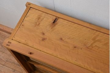 アンティーク家具 アンティーク 古い木味の繊細な薄型収納棚(ガラスケース、飾り棚、戸棚)