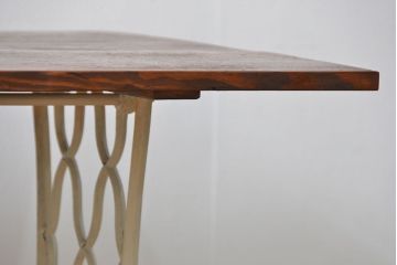 イギリスアンティーク 古材を使ってリメイクしたシンガーミシンテーブル(1)(作業台、机)